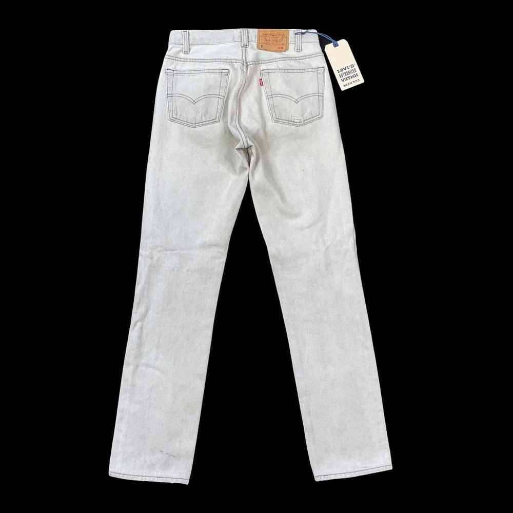 Levis Jeans Men 30 (ACTUAL 29x32) Gray Straight Authorized Vintage Denim $228‎
